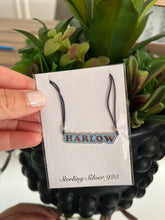 Load image into Gallery viewer, Enamel Nameplate Cord Necklace