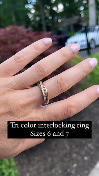 Tri Color Interlocking Ring