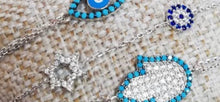 Load image into Gallery viewer, Star of David and Evil Eye Bracelet