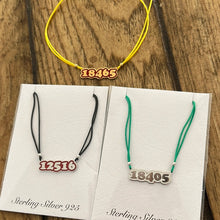 Load image into Gallery viewer, Camp Zip Code Cord Necklace