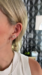 Bubble Initial Stud Earrings
