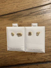 Load image into Gallery viewer, Bubble Initial Stud Earrings