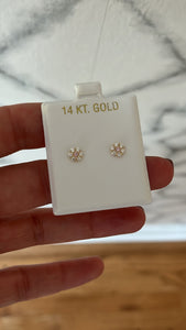 14k gold flower earrings