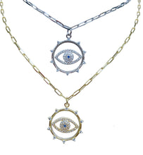 Load image into Gallery viewer, Striking Evil Eye Pendant Necklace