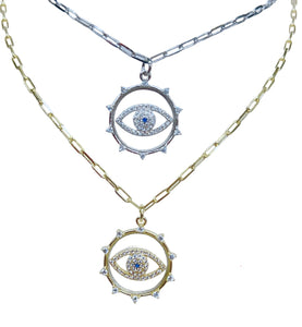 Striking Evil Eye Pendant Necklace