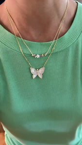 Butterfly Flower Necklace