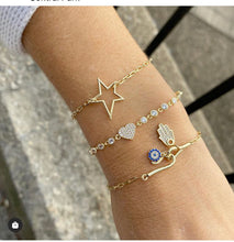 Load image into Gallery viewer, Gold Chain Link Hook-n-Eye Bracelet