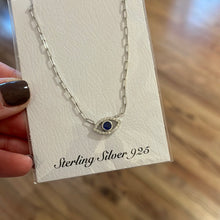 Load image into Gallery viewer, Evil Eye Paperclip Necklace