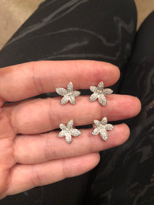 Sterling Silver Flower Stud Earrings