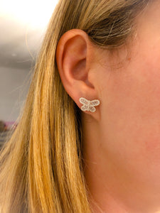 Sterling and CZ Butterfly Earrings