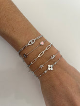 Load image into Gallery viewer, Initial Bracelet With Enamel Heart or Star