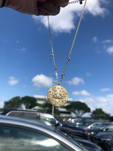 Load image into Gallery viewer, Gold Evil Eye Medallion Necklace