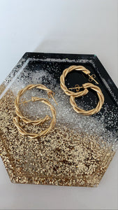 Gold Filled Twist Hoops