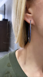 Blue Stone Hoops