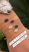 Load image into Gallery viewer, Colored Evil Eye Stone Bracelet