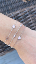 Load image into Gallery viewer, Initial Bracelet With Enamel Heart or Star