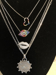 Rainbow Evil Eye Necklace