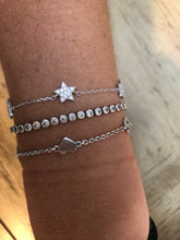 Load image into Gallery viewer, Sterling Silver and CZ Star Bracelet