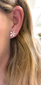 Sterling Silver Flower Stud Earrings